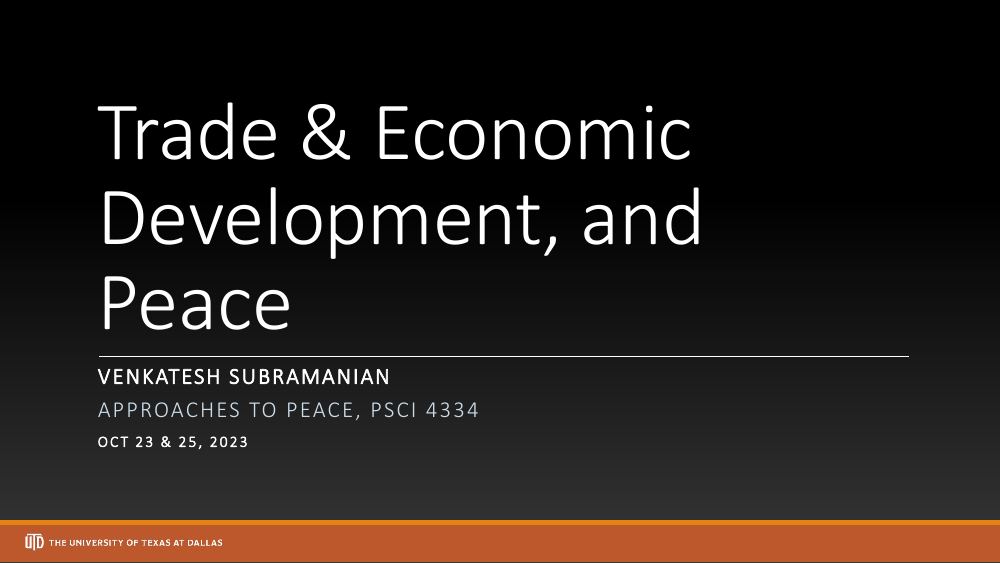 First page of Peace Prosperity